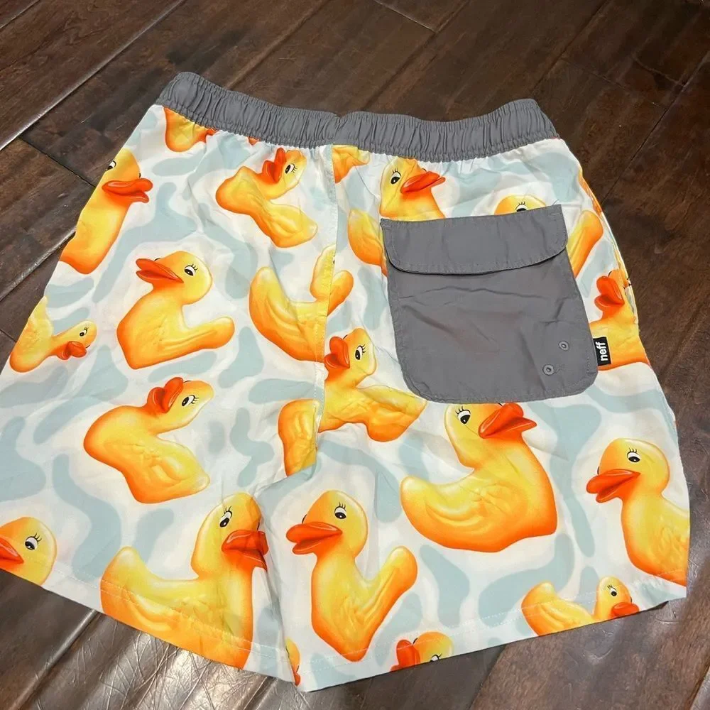 Neff rubber duck swim trunks size large